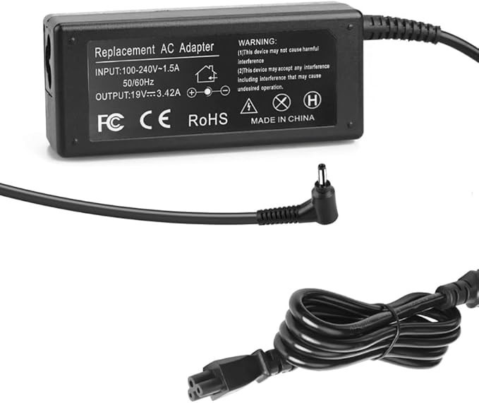 Fonte Carregador Para Notebook Acer Aspire 5 A514-54 A515-54 A315-34 19v 3,42A 65W Plug 3.0x1.1mm Pino Fino Bivolt com Cabo de Força