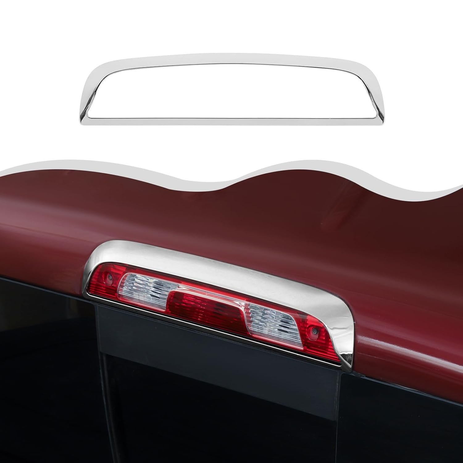 Acabamento Tampa Luz Freio Alta Montagem para Chevy Silverado & GMC Sierra 2014-2018 - Estilo e Proteção Premium