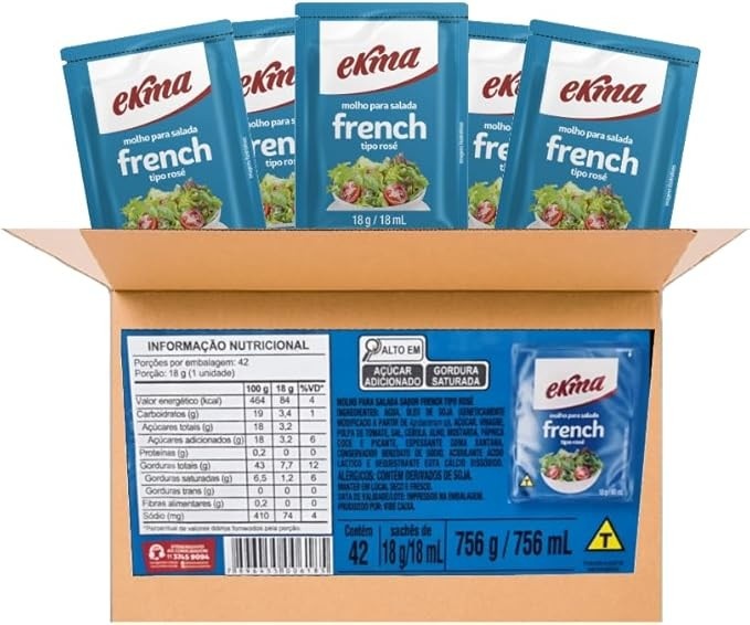 Molho Para Salada Ekma Sachê 42x18mL - Sabores (French)