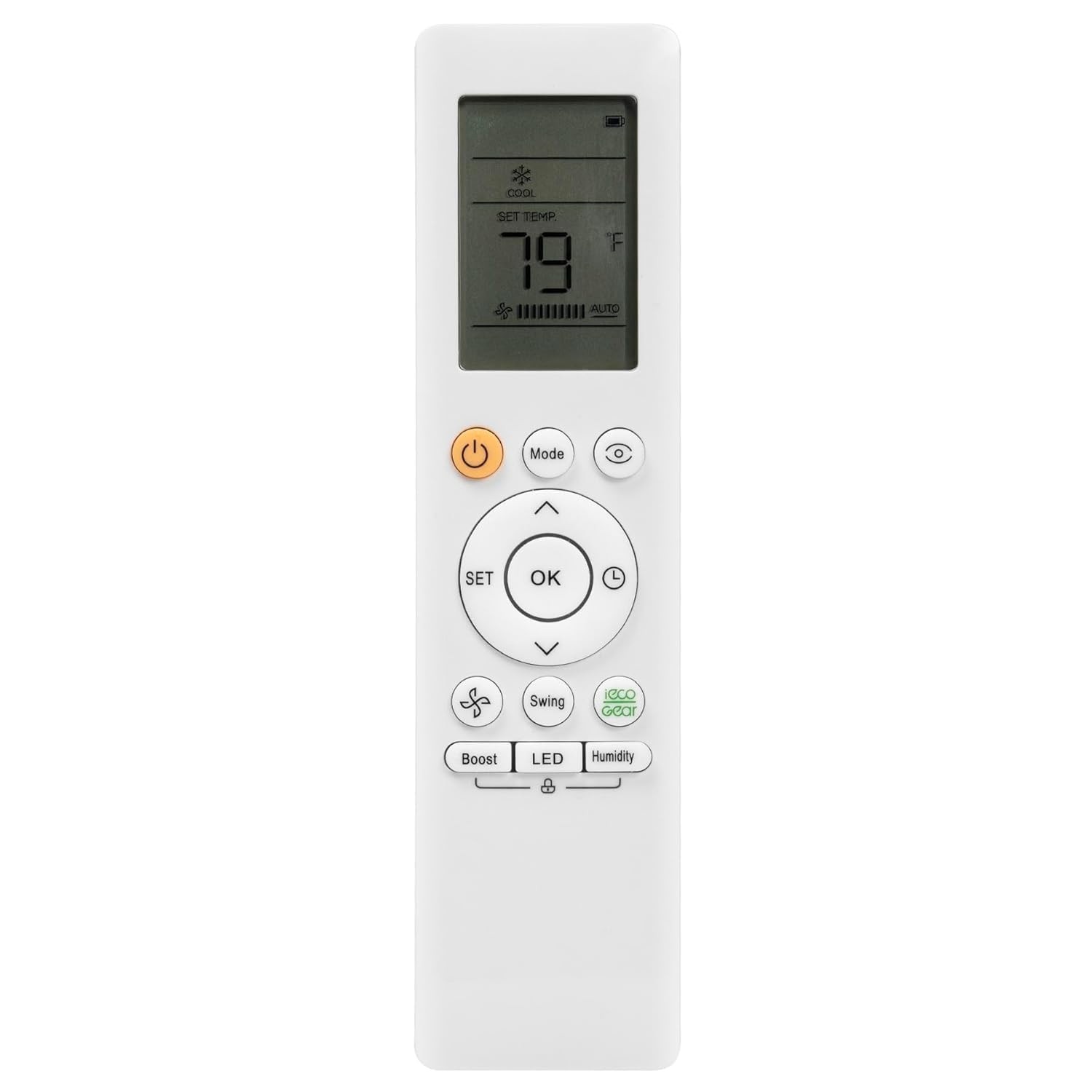 Controle Remoto Universal para Ar Condicionado MIDEA/Carrier - Função Frio e Calor