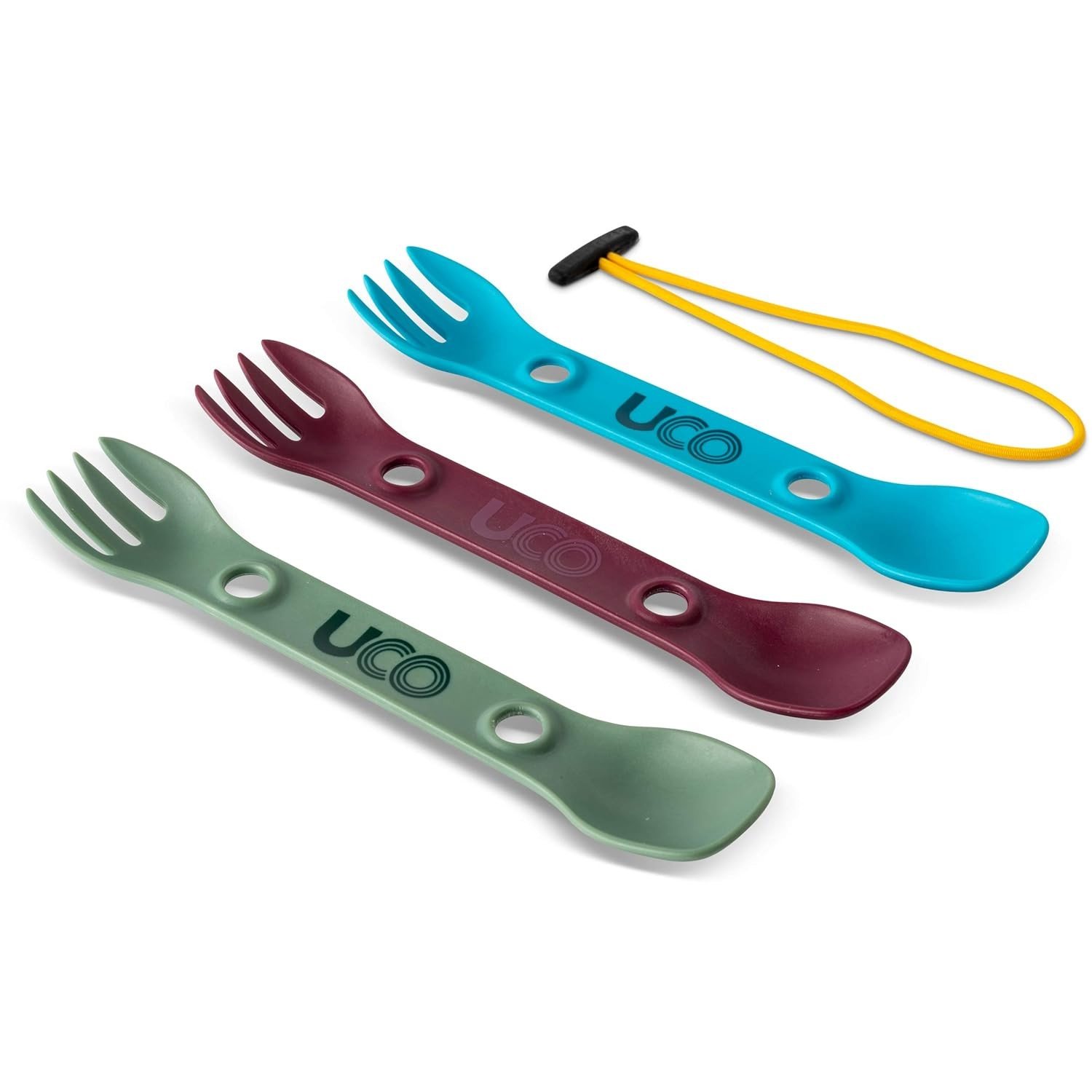 UCO Mini Spork Camping - Colher-Garfo 2-em-1 para Crianças, Pacote com 3