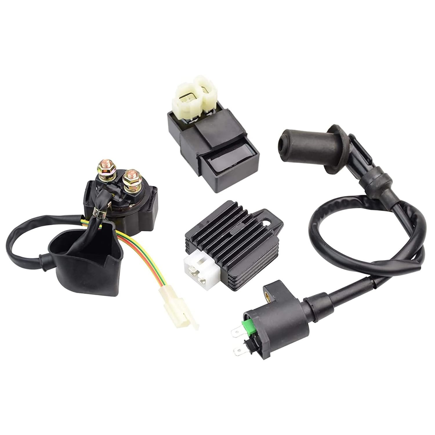Kit CDI, Regulador e Solenoide Goofit para GY6 50cc-150cc: Potencialize sua Scooter!
