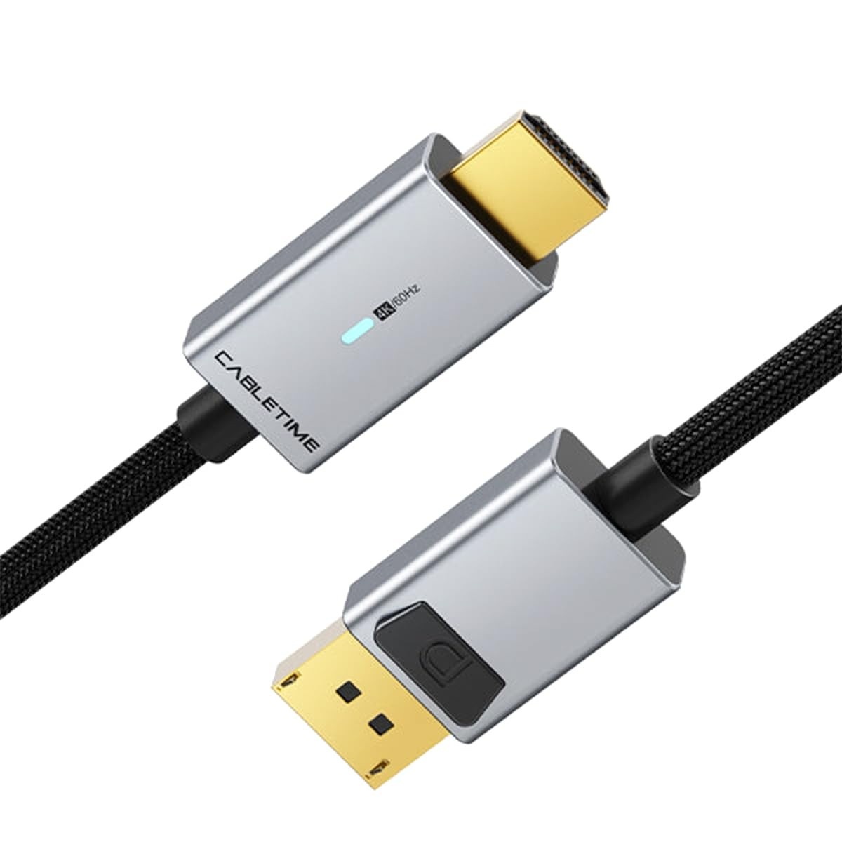 Cabo DisplayPort para HDMI 4K@60Hz - Conexão Gamer e Profissional 3 Metros Cabletime