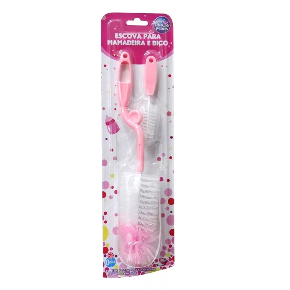 Acessório para Mamadeira com Cabo Giratório - Rosa | Higiene Total e Segurança para Bebês