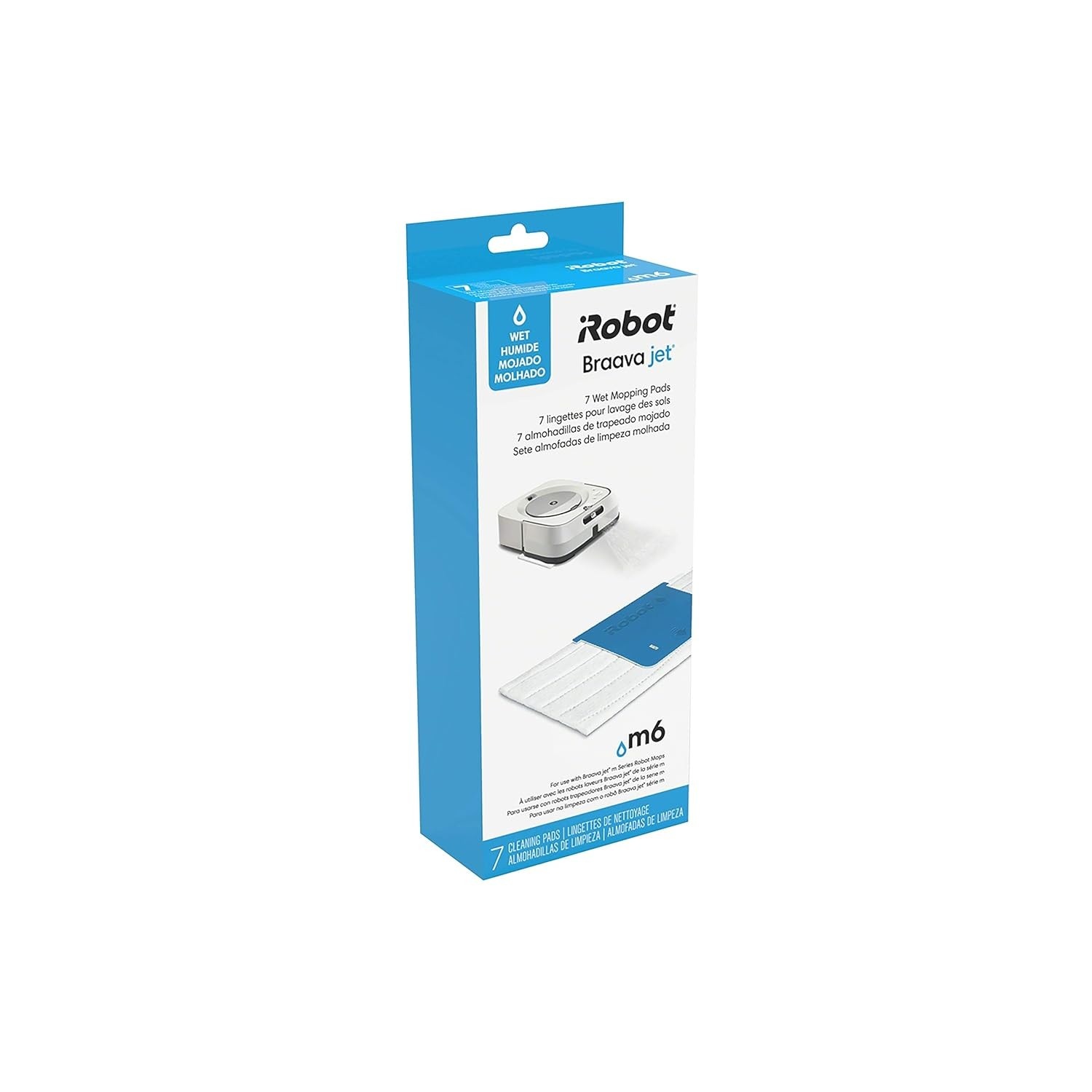 Almofadas de Limpeza Originais iRobot® para Braava Jet M – Pacote com 7 Unidades