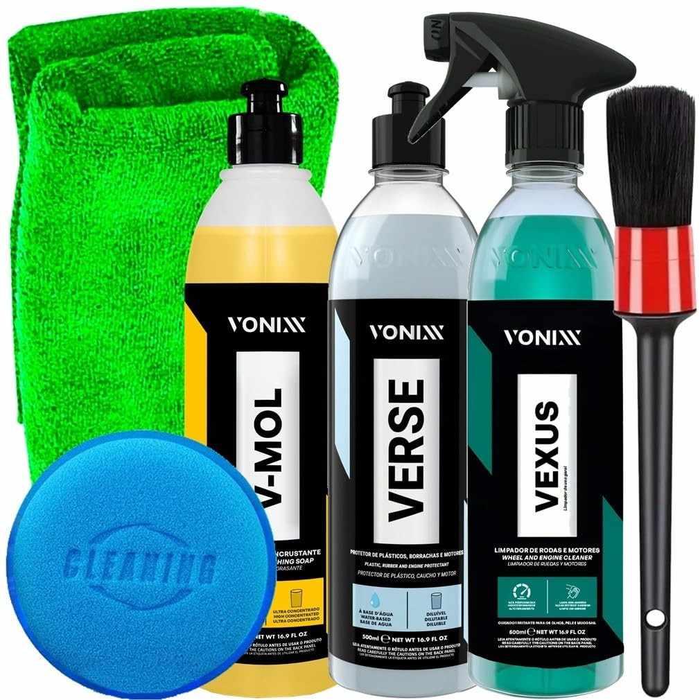 Kit Completo Vonixx + Karbox: Limpeza Profissional para Seu Carro