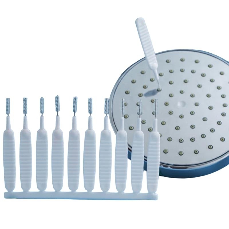 Kit 10 Escovinhas para Limpeza de Chuveiro e Celular - Escova Desentupidora Multiuso