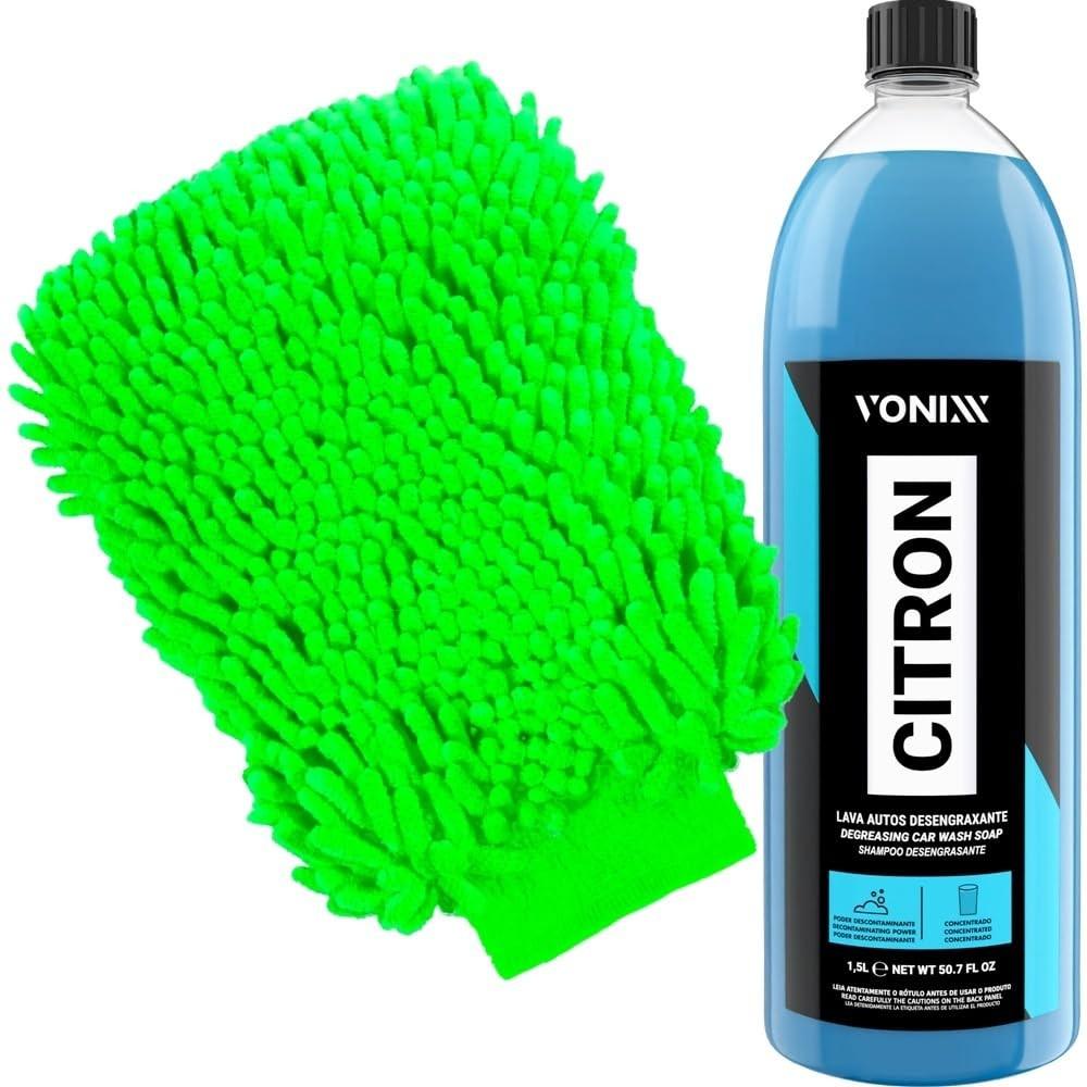 Kit Essencial: Shampoo Citron 1,5L Vonixx + Luva Karbox para um Brilho Impecável
