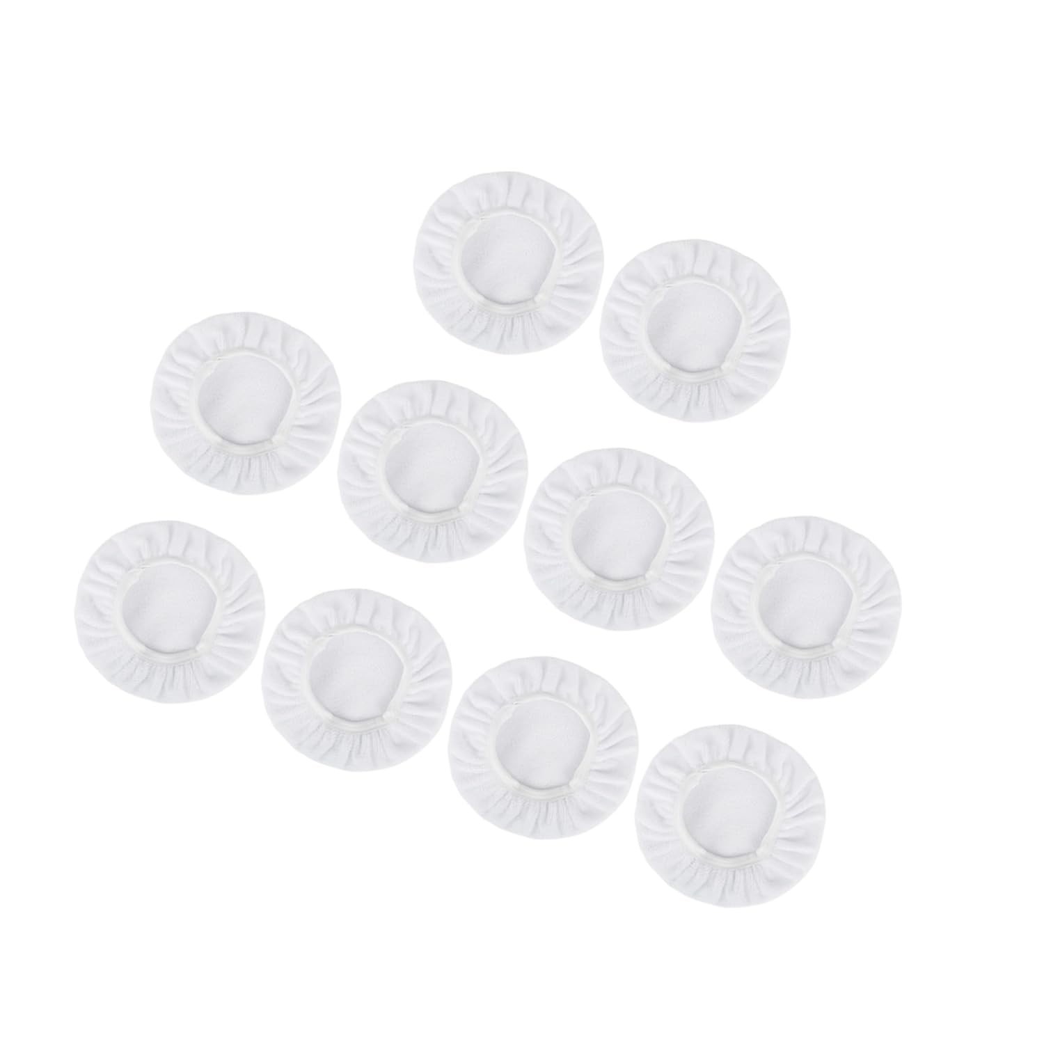 Capas de Polimento para Carro 9-10 Polegadas - Microfibra Branca Macia Lavável com Design Elástico