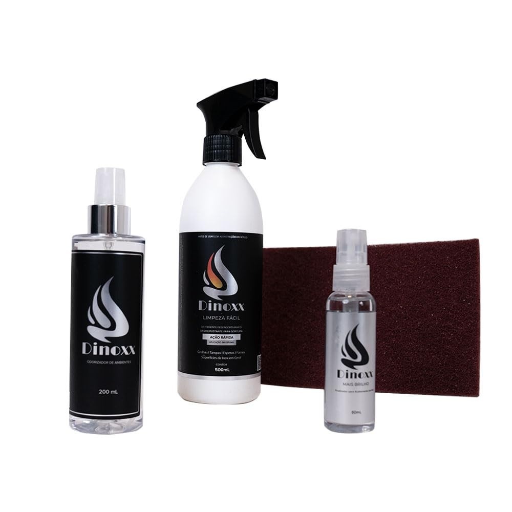 Kit de Limpeza para Churrasqueiras Dinoxx - Limpeza Profunda e Fácil para seu Churrasco