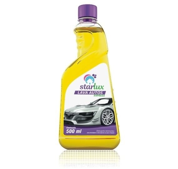 Shampoo Lava Auto Starlux 500ml: Limpeza Profissional para Seu Carro!