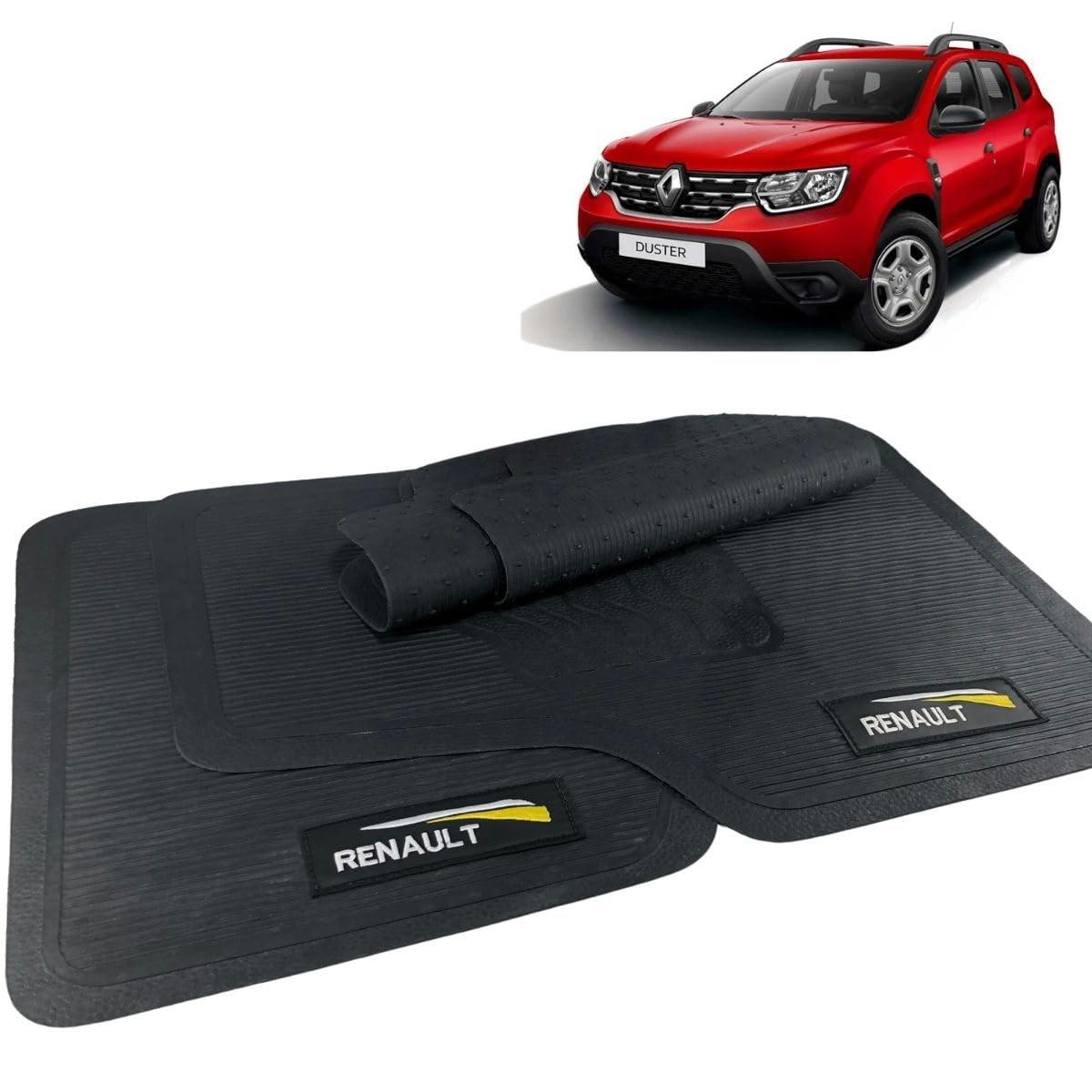 Jogo de Tapetes de Borracha Premium para Duster 2020-2023 com Logo Bordado - 5 Peças