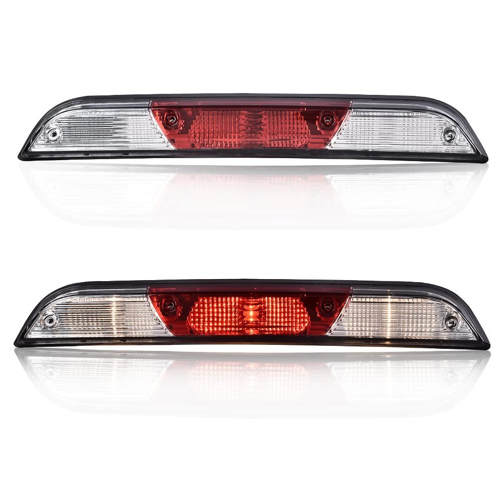 Luz de Freio LED 3ª Geração G-PLUS para Ford F150 (2015-2017) e Super Duty (2017) - Segurança e Estilo com Lente Vermelha/Clara e Carcaça Cromada