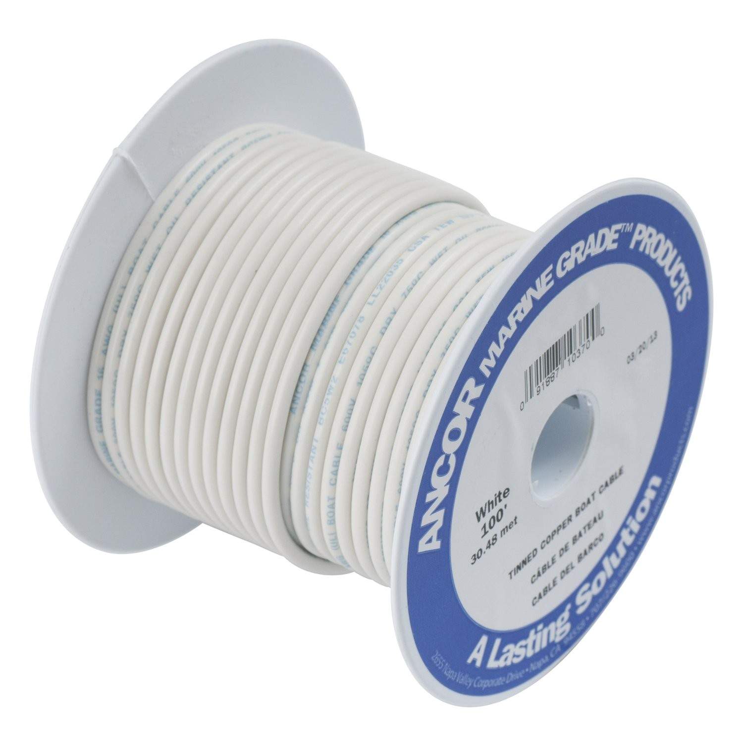Cabo de Bateria Marítimo Ancor 6 AWG Branco 50ft: Durabilidade e Segurança para Seu Barco