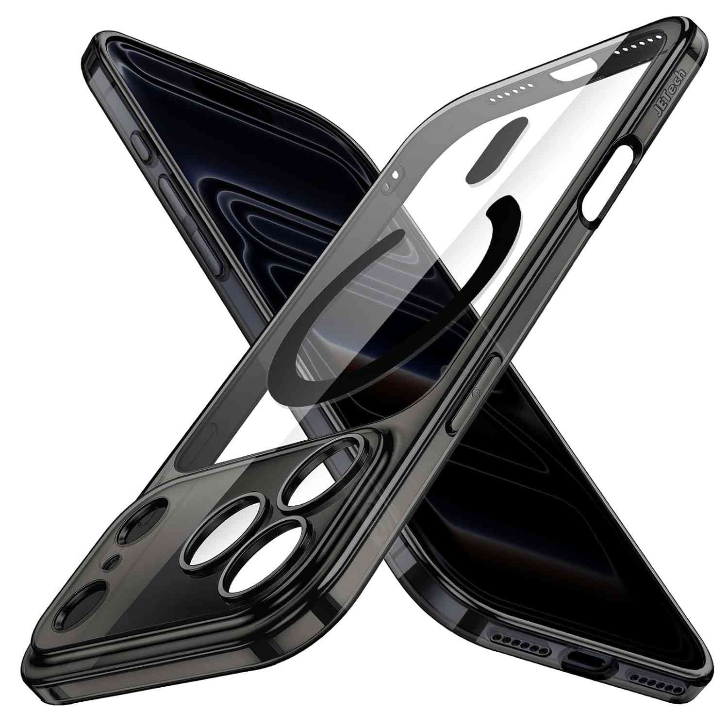 JETech Capa Magnética Transparente para iPhone 17 Pro Max (6.9") - MagSafe, Proteção Total da Câmera, Leve e Ultrafina (Claro)
