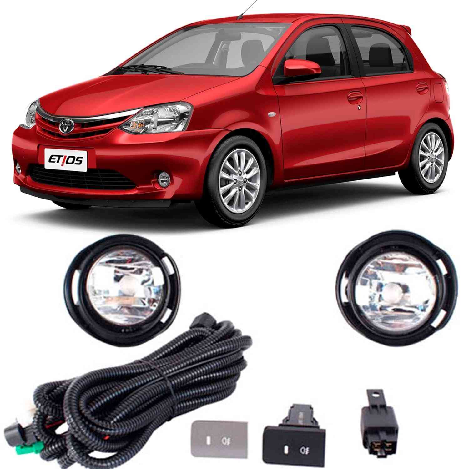 Kit Farol de Milha e Neblina para Toyota Etios Hatch e Sedan (2012-2015) - Visibilidade e Segurança Ampliadas