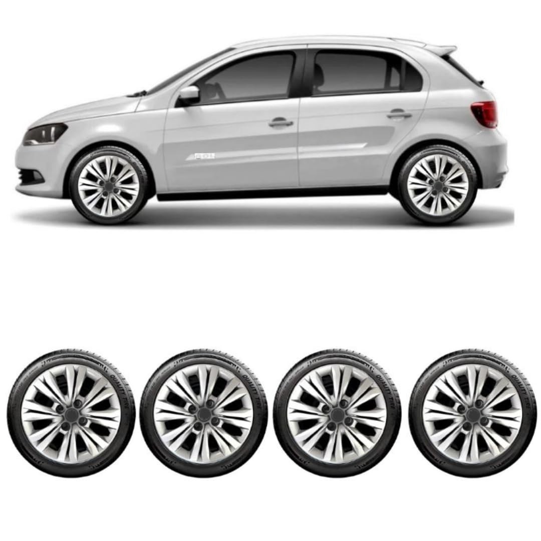 Jogo 4 Calotas Aro 15 Esportivas para Gol, Voyage e Saveiro - Modelo G7 Premium