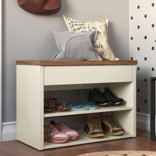 Sapateira Organizadora com Assento Safira - Design Moderno e Prático para Entrada e Quarto