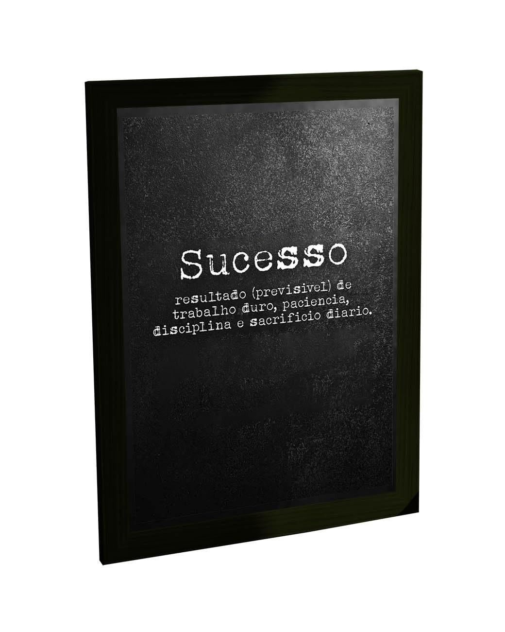 Quadro Decorativo Frases Motivacionais - Definição de Sucesso para Escritório e Quarto