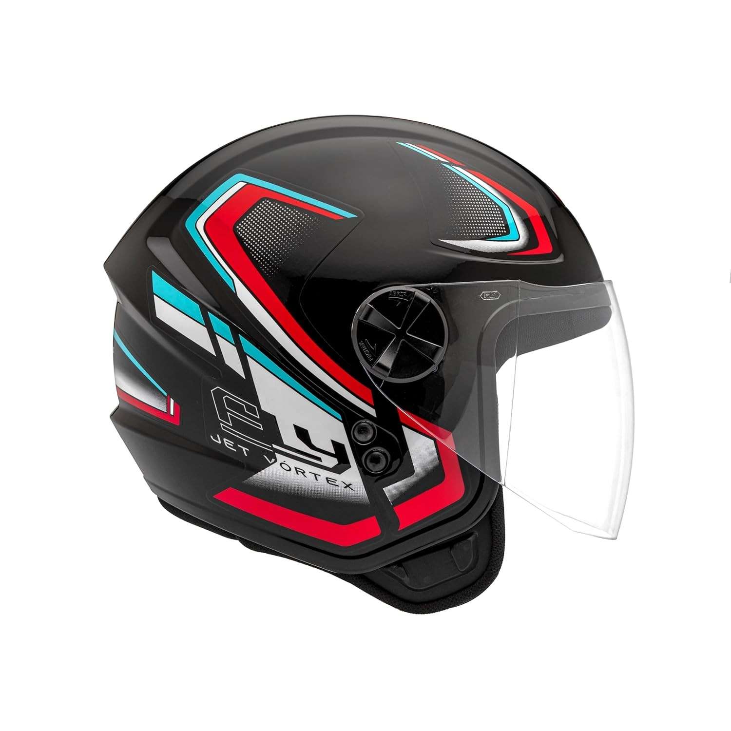 Capacete Fly Jet HG Vortex Preto/Vermelho - Segurança e Estilo para Sua Moto