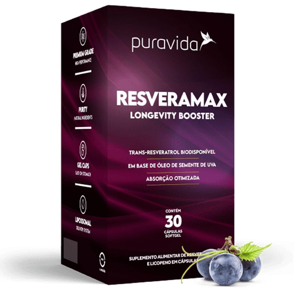 Resveramax - Suplemento de Resveratrol 19,5g | Antioxidante Natural para Saúde Cardiovascular e Longevidade