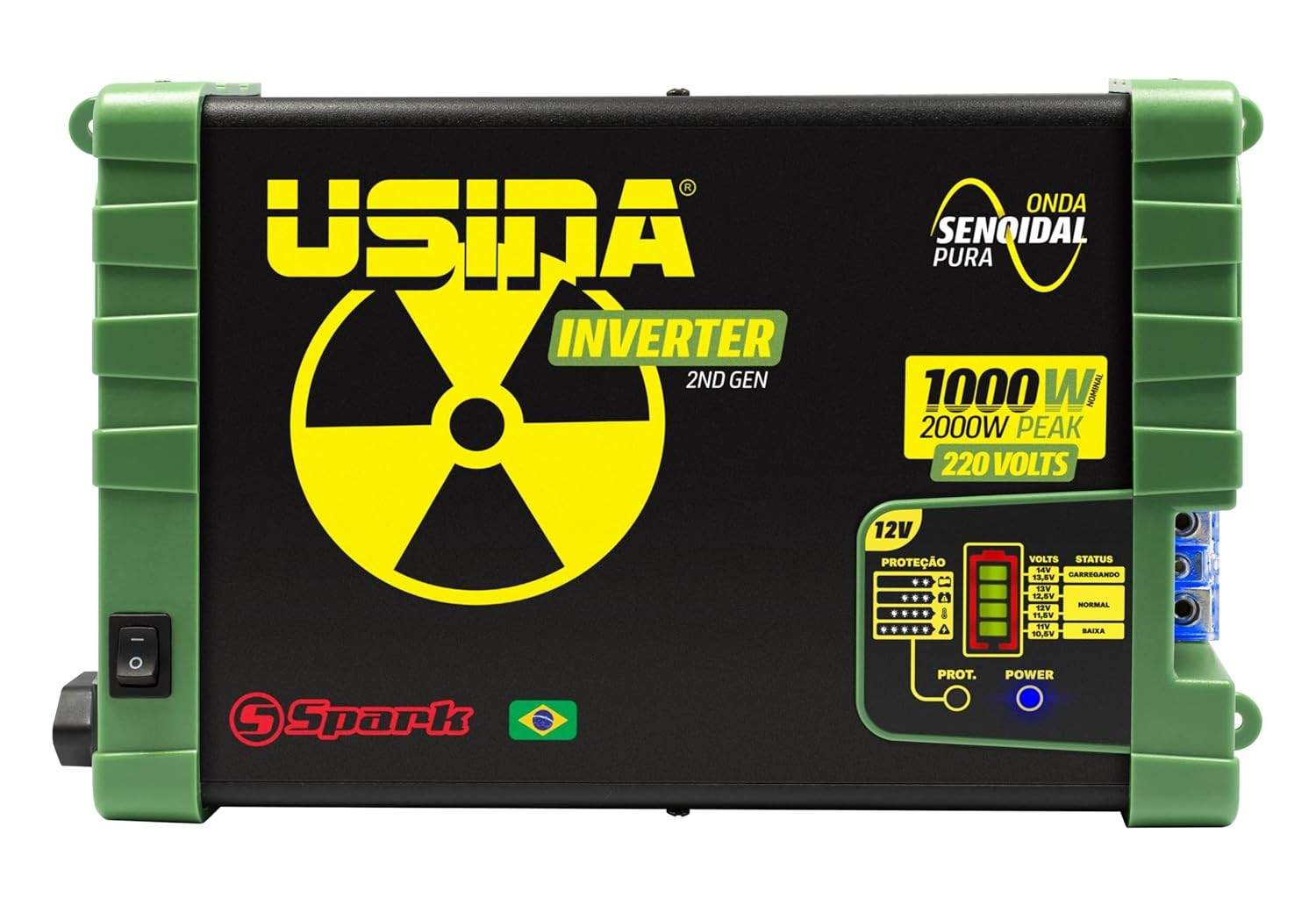 Inversor Usina 1000W Onda Senoidal Pura: Energia Limpa Off-Grid 12V para 220V