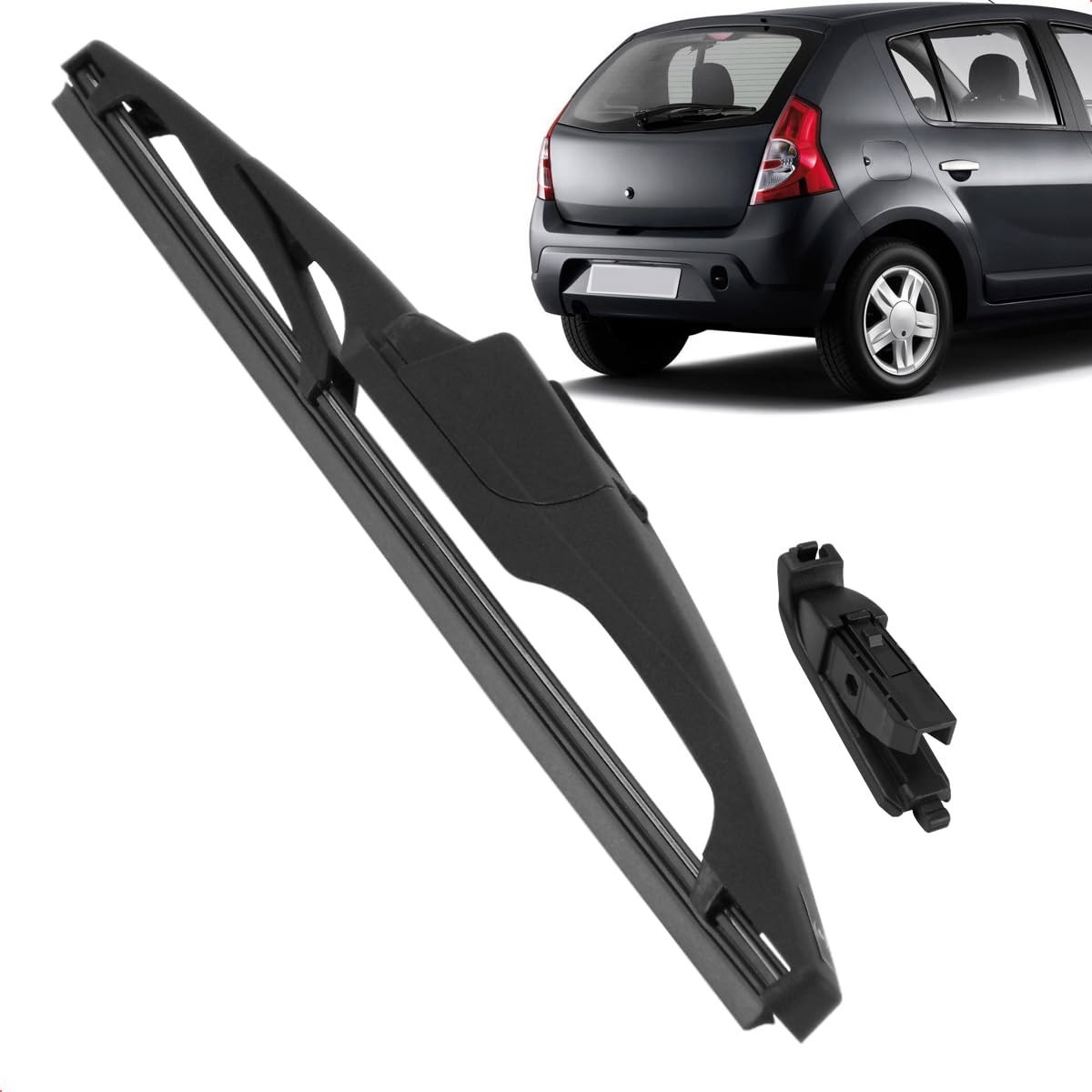 Palheta Limpadora Para-Brisa Traseiro Sandero 2008-2014 Vigia Carenada 15" Silicone