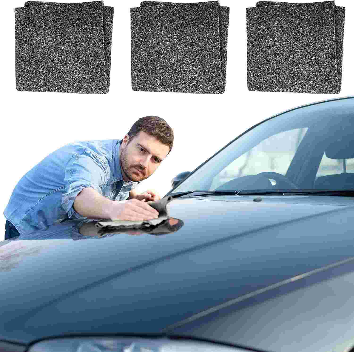 Removedor de Arranhões Nano Sparkle: Kit 3 Panos para Carro - Brilho e Proteção Avançada