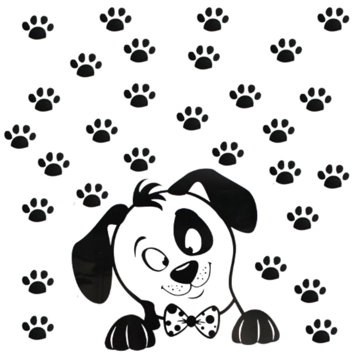 Adesivo Patinhas Pet Decorativo para Ambientes - Cachorrinho Fofo para Personalizar Paredes, Móveis e Carros