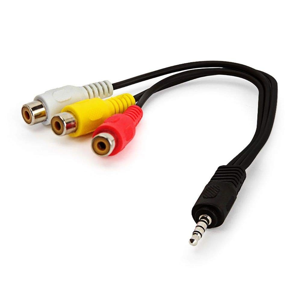 Cabo P3 Estéreo para 3 RCA Fêmea Pix 16cm: Conexão Áudio e Vídeo Simplificada