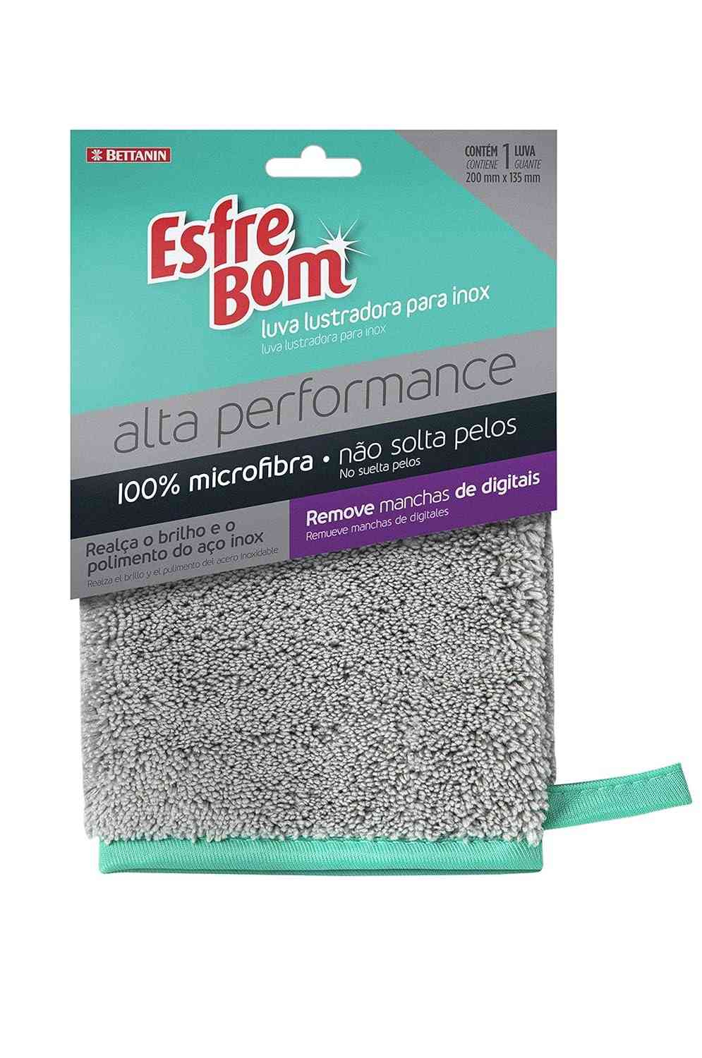 Luva Lustradora de Inox EsfreBom - Microfibra Bettanin para Brilho Profissional