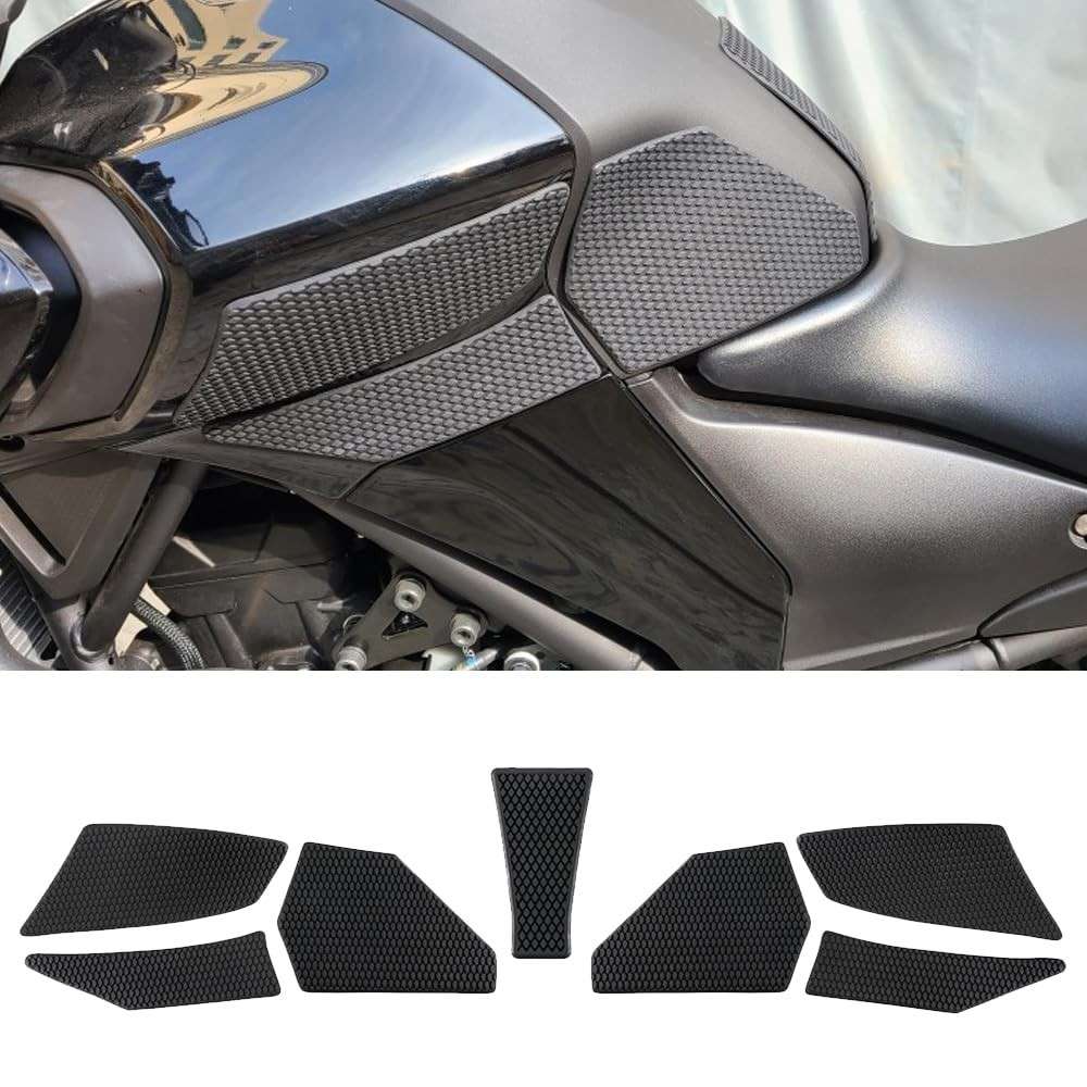 Protetor de Tanque Lateral Yamaha MT-03 MT-25 (2020-2025) - Adesivo de Tração para Joelho - Preto