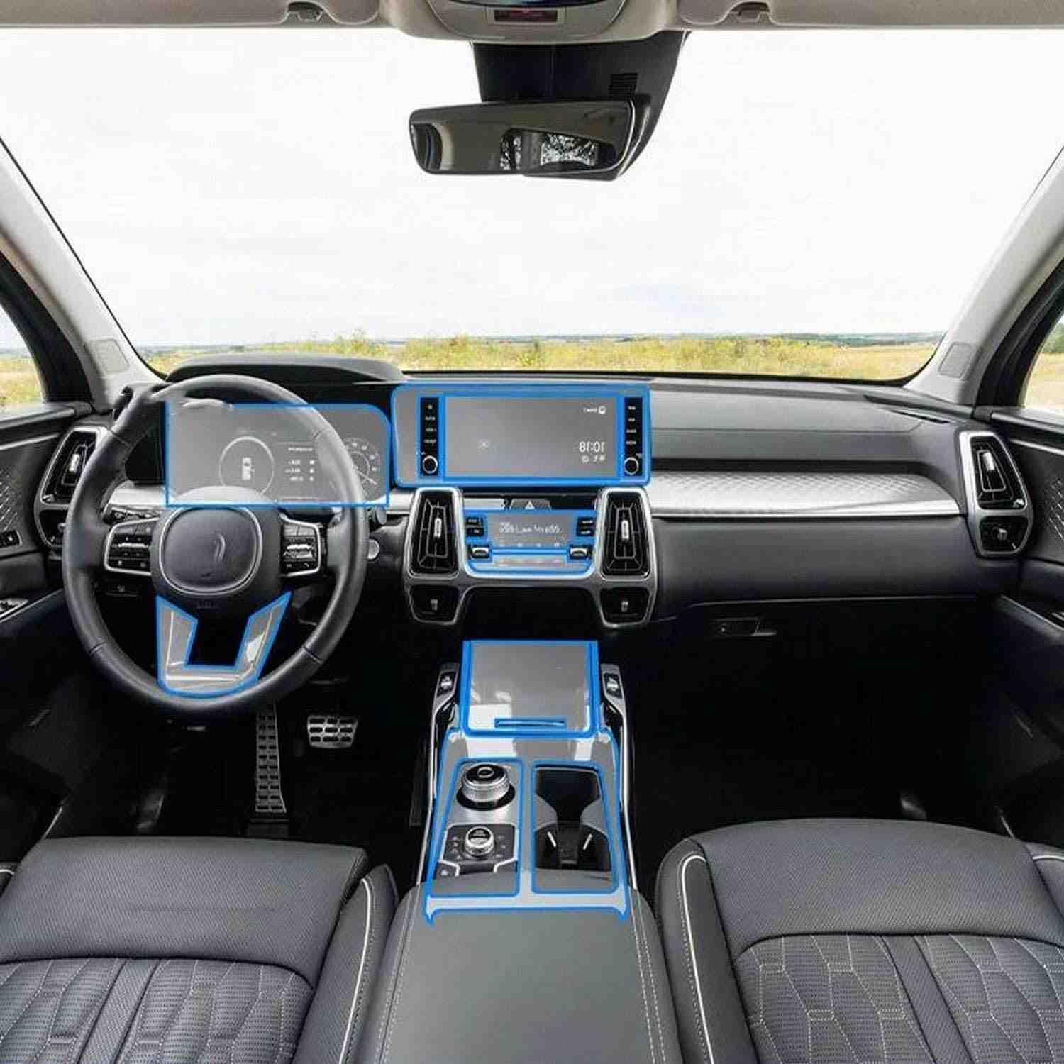 Película Protetora TPU para Central Multimídia KIA SORENTO 2021-2025 - Proteção Premium