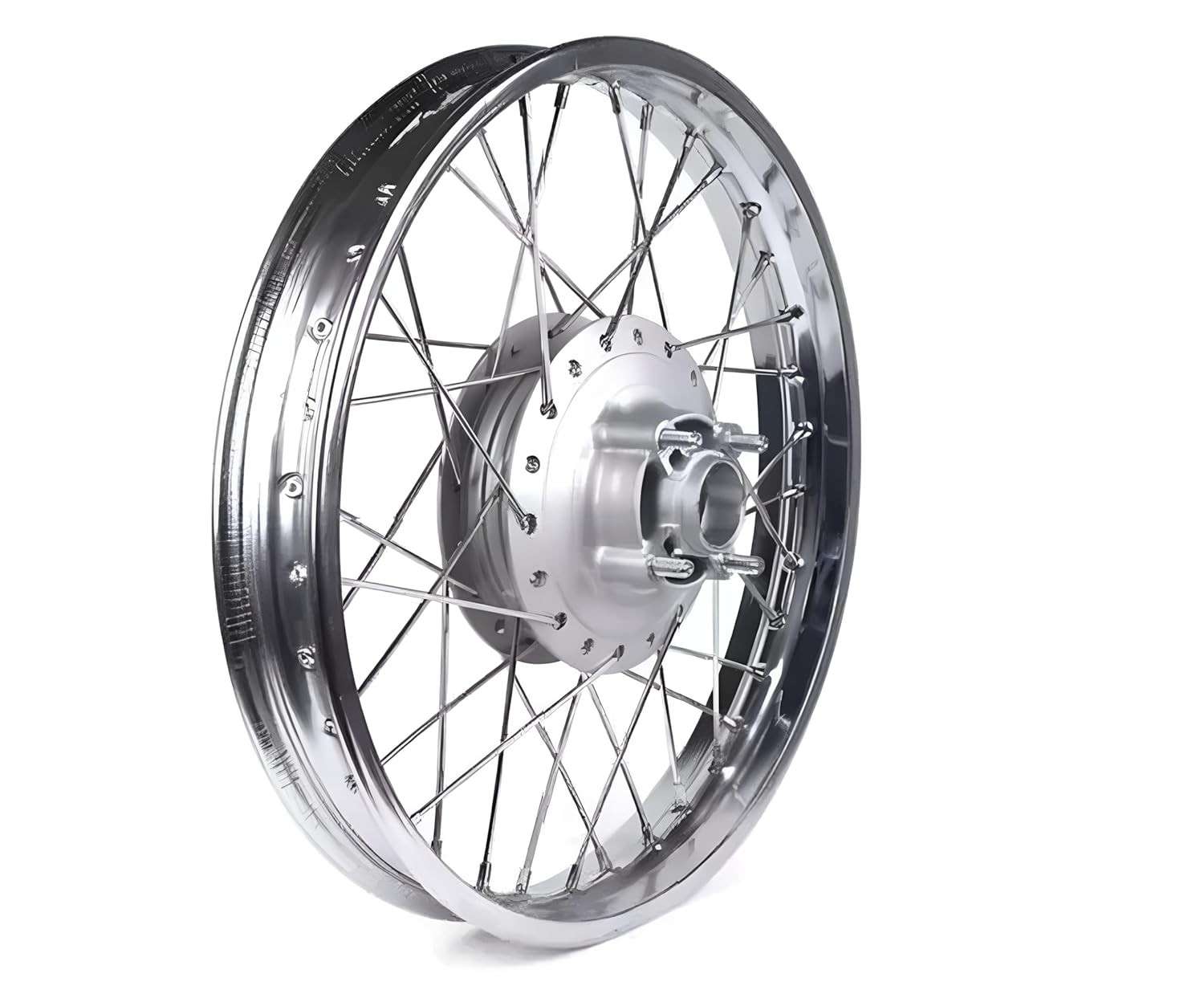 Roda Traseira Fan 125 (2009-2018) Aro Cromado Raio 4mm - Pronta para Instalar!