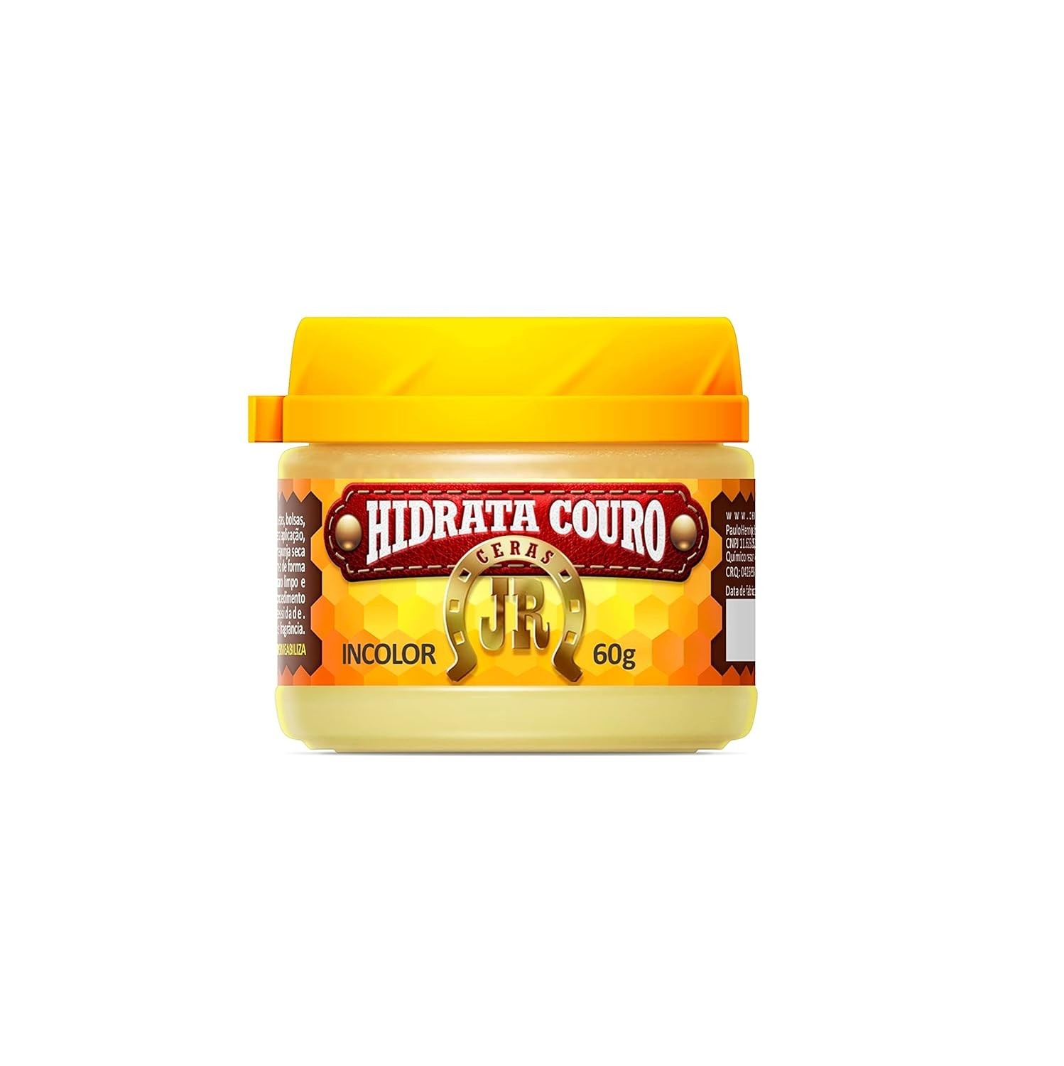 Cera Hidratante JR para Couro: Renove, Proteja e Dê Brilho Natural (60g)
