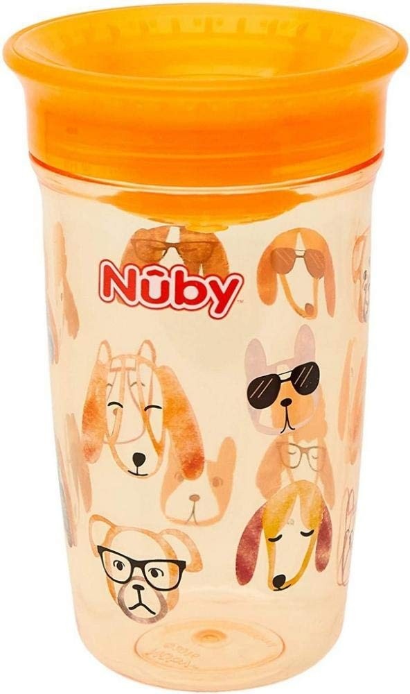 Nuby Copo Tritan 360° Laranja - Seguro, Resistente e Divertido para Crianças