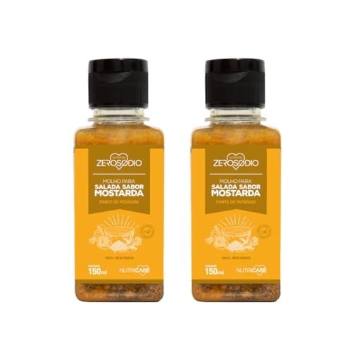 2 UND MOLHO PARA SALADA VEGANO SEM SÓDIO SABOR MOSTARDA 150ML ZERO SÓDIO