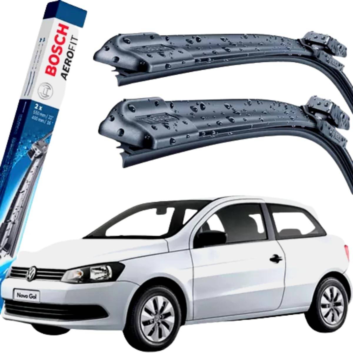 Palhetas Bosch Aerofit SD7 Originais para VW Gol G6 (Modelo Novo) - Limpeza Impecável