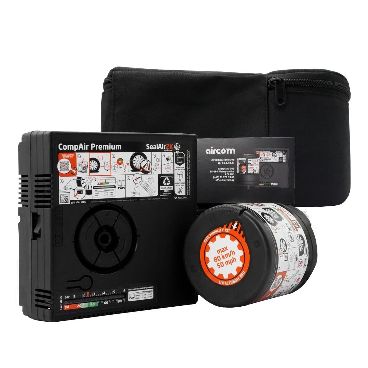 Kit Reparo Pneu Aircom Sealair2k: Mobilidade e Segurança para Seu Veículo