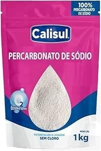Percarbonato de Sódio 1kg - Alvejante Natural Sem Cloro para Roupas e Limpeza Profunda