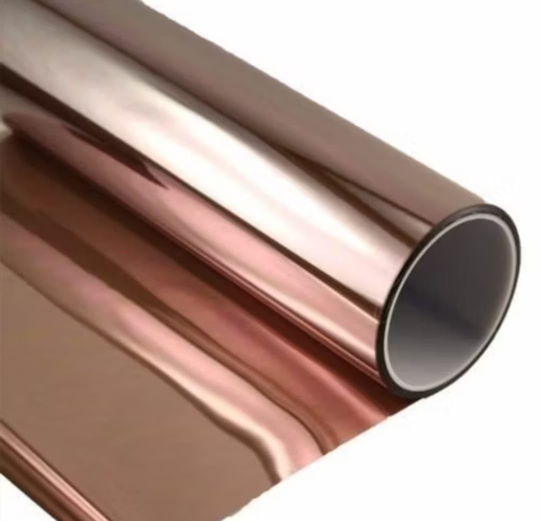 Película Solar Bronze Espelhado para Janela - Proteção UV e Controle de Calor 3m x 50cm