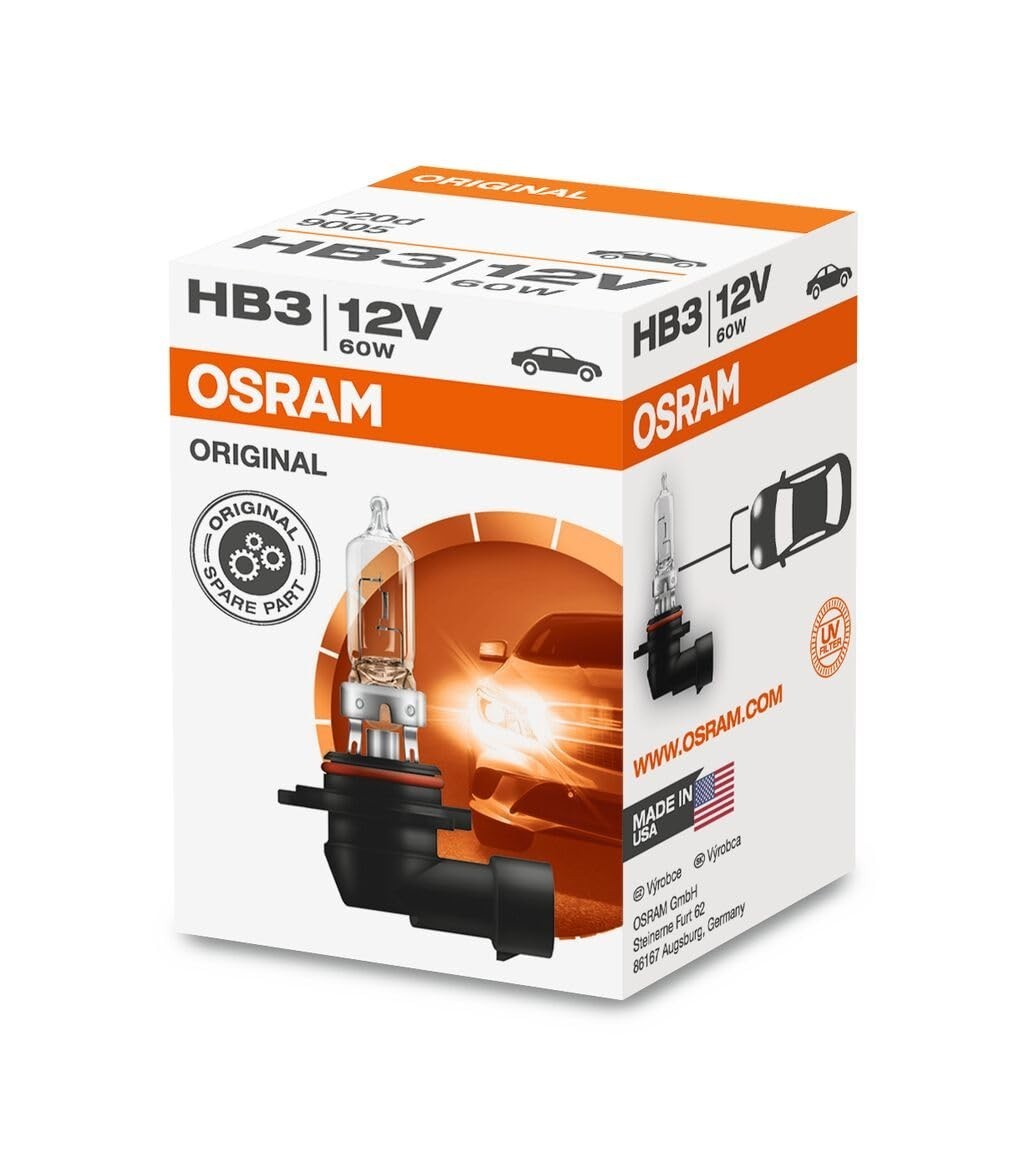Lâmpada HB3 OSRAM Standard Original: Iluminação Confiável e Segura para Seu Veículo