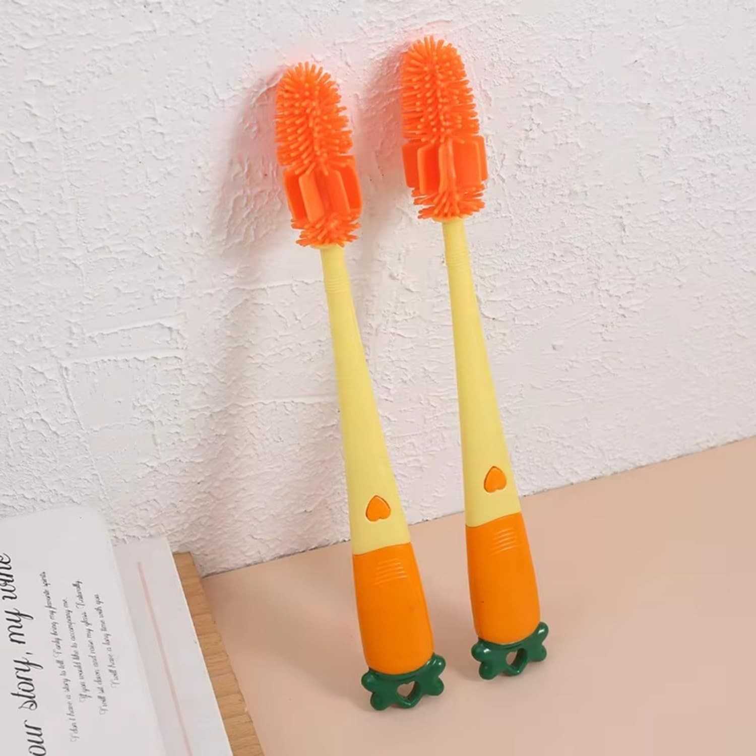Escova de Limpeza 3 em 1 para Garrafas, Copos e Mamadeiras - Design Profundo e Suave