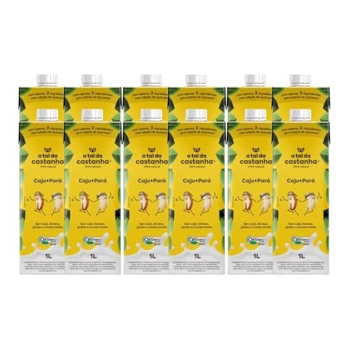 Bebida Vegetal A Tal da Castanha Caju e Pará - Kit com 12 unidades (12L)