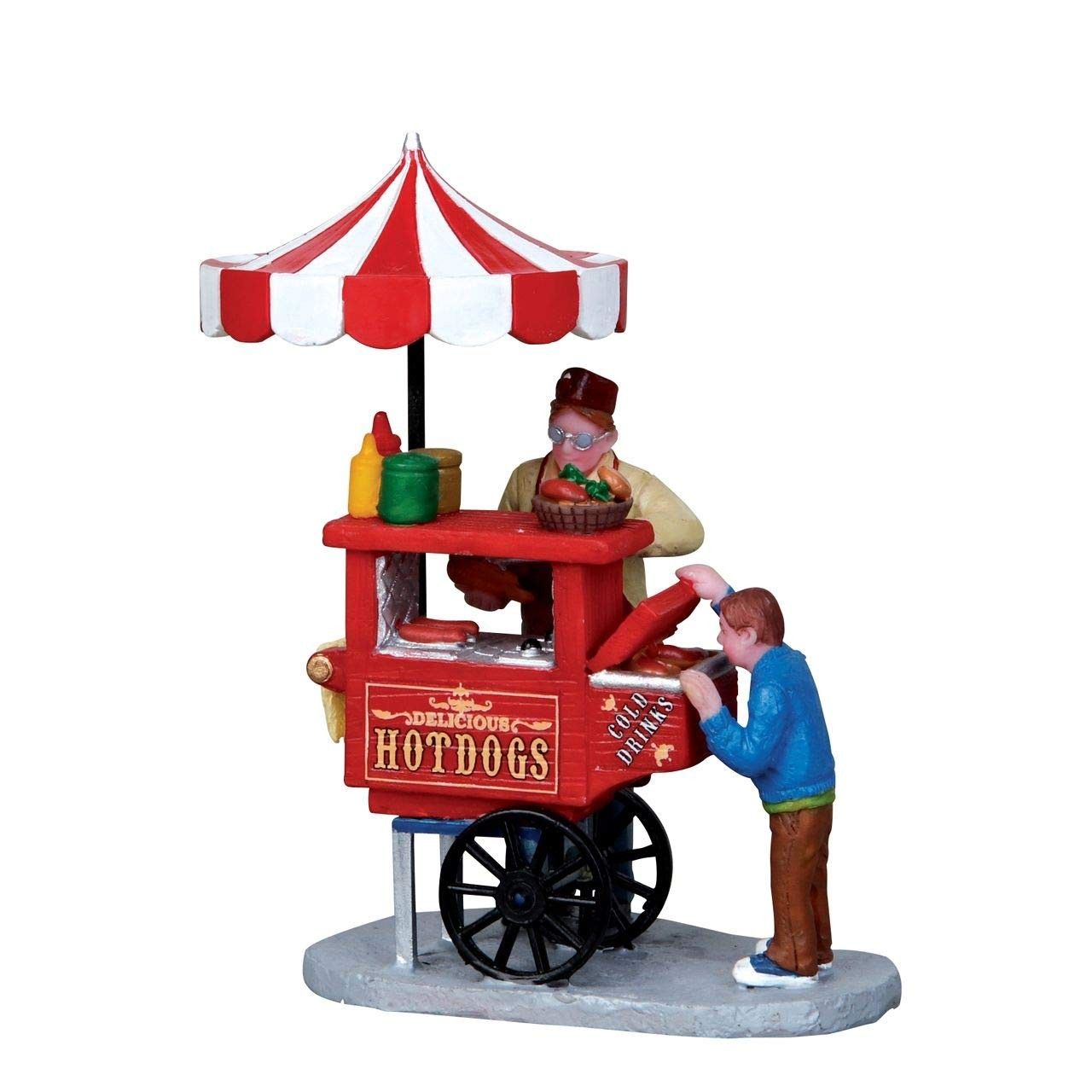 Lemax Carrinho de Cachorro-Quente em Resina - Decoração Temática para Christmas Village