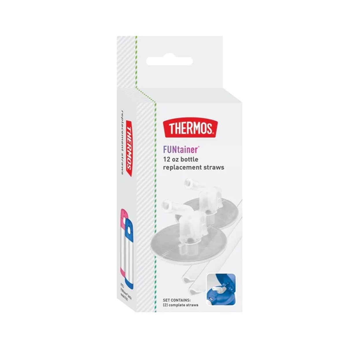 Kit 2 Canudos Refil Silicone Universal para Garrafa Térmica Thermos 355ml – Compatível com Modelos F401/F410