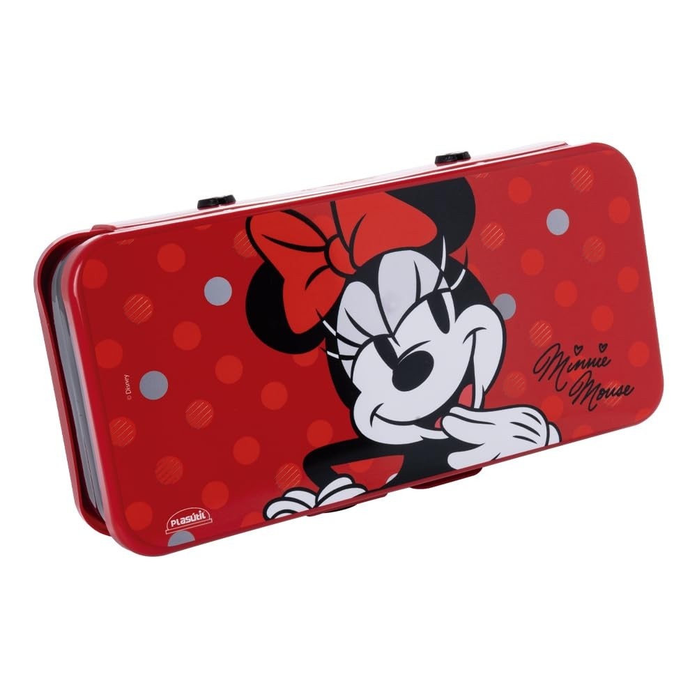 Organizador Decorado com Trava Minnie Vermelha Plasútil - Segurança e Estilo para Crianças