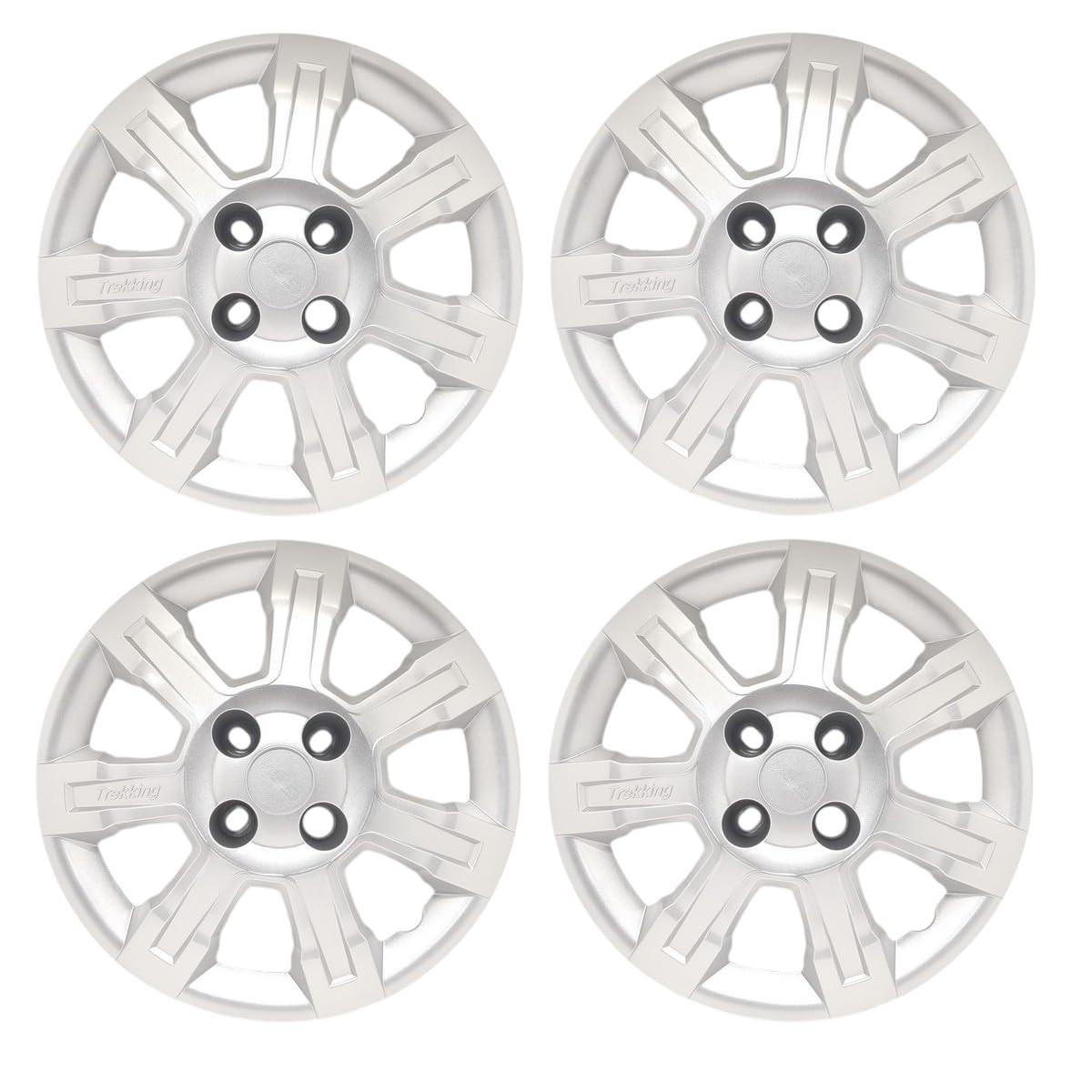 Kit 4 Calotas Aro 14 Prata para Fiat Strada Trekking 2014 - Design Moderno e Proteção