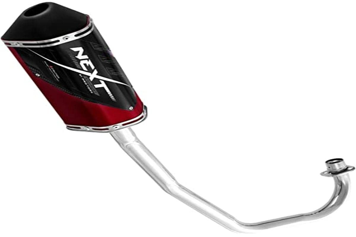 Escapamento Pro Tork Next Vermelho para Yamaha YBR 125 Factor (2009-2013) - Ronco Esportivo e Design Inovador