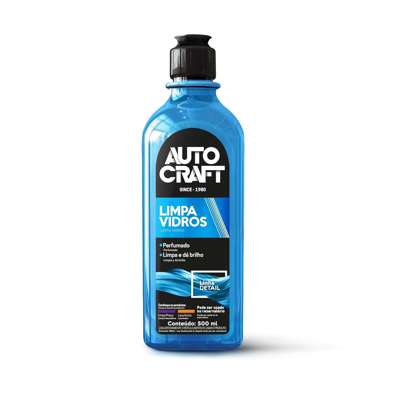 AUTOCRAFT Limpa Vidros 500ml: Visão Clara e Brilho Impecável para seu Carro e Casa